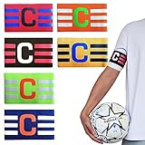 6 Stück Kapitänsbinde, Capitänsbinde Fußball Elastic Armbinde...