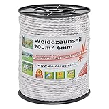 VOSS.farming 200m Weidezaunseil 6mm Elektrozaunseil 7X 0,2 NIRO – mit...