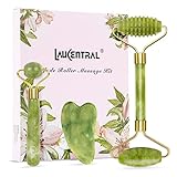 LauCentral-Teile: Jade-Roller und Gua-Sha-Massage-Sets, natürlicher...