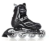 Inline Skates Inliner Raven Total Black verstellbar bis Größe 46...