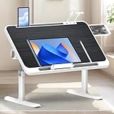 WoRaum Klappbarer Laptoptisch mit Schublade, LED & Ventilator –...