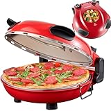 Pizzaofen elektrisch mit 32 cm Pizzastein | 390°C | Pizzabackofen |...