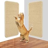 Kratzmatte Katze, 2er Pack 50x25CM Kratzbretter Katze. Sisal Teppich...