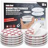 com-four® 10x Magnethalterung für Sicherheitsmelder - Halterung zum...