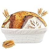 Zeripikfoasp Gärkörbchen, Gärkorb Oval, Brot Backen Zubehör, Brotkorb...