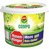 COMPO Rasendünger Moos -nein Danke! mit 6 Wochen Wirkung, Feingranulat,...