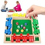 TOSAVGA Shut The Box, Shut The Box 4 Spieler, Würfelspiel aus Holz,...
