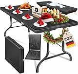 KESSER® Buffettisch Tisch klappbar Kunststoff 183x76 cm Campingtisch...