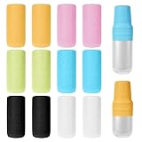 Aucuu 12 Pcs Travel Elastic Sleeves, Travel Size Toiletry Supplies,...