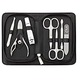 Chali® Nagel Set 7-tlg. mit Etui, Edelstahl Maniküre/Pediküre Set -...