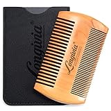 Longivia® Bartkamm Holz Ökologisch 100% Birnbaumholz Beard Comb Wood...