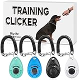 Diyife 4 Stück Hunde Clicker, Multi-Color Trainings-Clicker mit...
