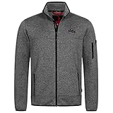 Höhenhorn Tacul Herren Jacke Fleece Strickjacke Grau Gr. M