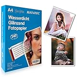 100 Blatt Fotopapier A4 hoch glänzend tintenstrahldrucker 240g/m²...