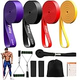 Fokky Fitnessbänder Resistance Bands Set mit 4 Stufen, Widerstandsbänder...