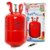 Party Factory Ballongas für 30 Luftballons, Helium Gasflasche mit Gas für...