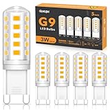 Wonkelly G9 LED Lampen Warmweiß, 3W, 350LM, 3000K, Ersatz für 35W...