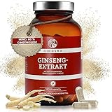 QIDOSHA® Ginseng Kapseln hochdosiert mit 80% Ginsenosiden, 180 Kapseln im...