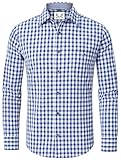 Trachtenhemd Herren Oktoberfest Hemd Kariertes Hemd Outfit Langarm Trachten...