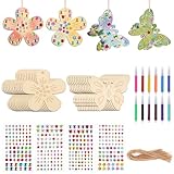 Moosono 40 Stück Bastelset Kinder Schmetterling und Blume mit...