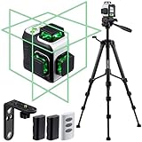 Firecore Kreuzlinienlaser mit Stativ, Selbstnivellierend 3 x 360°, Grüne...