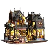 kramow Puppenhaus Miniatur DIY Kit, Holz Haus mit LED-Licht, Ideen Modell...