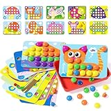 AMOSTING Steckspiel ab 2, Kinderspiele zum Lernen von Farben, Spielzeug ab...