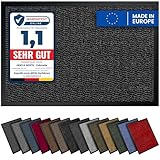 Gentle North Hochwertige Fußmatte grau schwarz 90x150cm groß für Innen &...