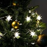 Ideen mit Herz | LED-Lichterkette Sterne | Weihnachten | warmweiß | inkl....