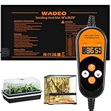 WADEO Heizmatte für Pflanzen 53 x 25 cm, 50 W Sämlinge Heizmatte mit...