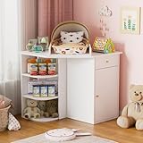 Eck-Wickeltisch mit abnehmbarer Wickelaufsatz Wickelkommode mit 2 Kommode &...