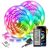 LED Strip 30M(15m*2), RGB LED Streifen mit Fernbedienung und App Musik Sync...