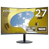 KOORUI Curved Monitor - 27 Zoll FHD Curved Computer Monitor, VA-Panel,...