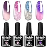 Allenbelle UV Nagellack Thermo Set 4 Farben Mit Geschenkbox,Gel Nagellack...