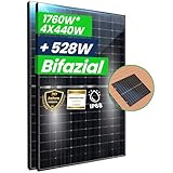 CamperGold® 4x 440W Bifaziale Module mit Ziegeldach Halterung für...