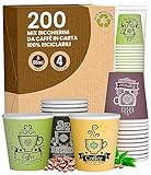 200 Kaffeebecher 65 ml CuzcoCUP Mix umweltfreundliche biologisch abbaubare...