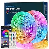 Bonve Pet LED Strip10m(2×5m), RGB LED Streifen, Farbwechsel LED...