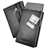 Vylento Slim Wallet mit Münzfach & Scheinfach – Kartenetui Herren für...