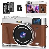 4K Digitalkamera, NEZINI 48MP Autofokus Fotokamera mit 32GB-Karte,...