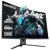 KOORUI Curved Gaming Monitor 32 Zoll, UltraWide QHD 2560x1440P 170Hz 1500R...