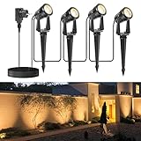 NIORSUN Gartenbeleuchtung LED, Warmweiß 3000K LED Strahler, IP67...