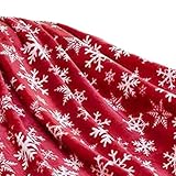 Weihnachts Wurfdecke - 100 x 70 cm Warme Flanell Schneeflocken...