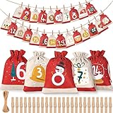 Adventskalender zum Befüllen 2024 für Kinder Frauen Männer, 18 x 13 cm...