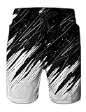 Fanient Herren Badehose Schwarz Weiß Badeshorts Strandkleidung Sports...