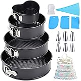 Amzeeniu Springform, 4 Stück, 11/18/23/26 cm, rund, Profi-Kuchenform,...