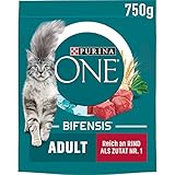 PURINA ONE BIFENSIS Adult Katzenfutter trocken, reich an Rind, 6er Pack (6...