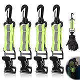 GUOSIYAO Handschuhhalter 4Stk HandschuhHalterung Gürtel Grün einzelclip...