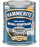 Hammerite Metallschutzlack Hammerschlag, Silbergrau, 750ml