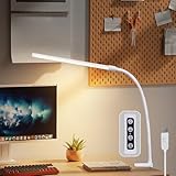 Homefire Schreibtischlampe LED Klemmbar - Weiß Tageslichtlampe...