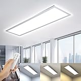 OTREN LED Deckenleuchte Panel 100x25CM, Dimmbar Deckenlampe Flach mit...